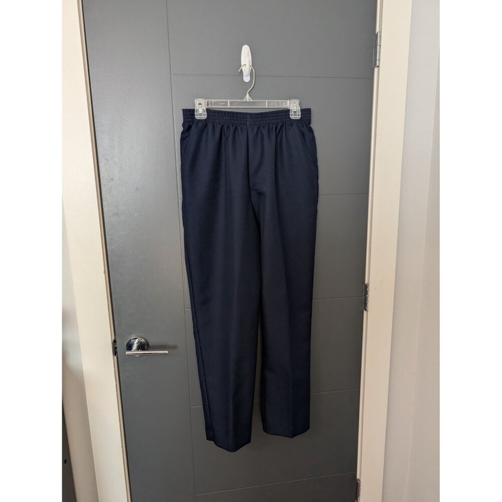 Donnkenny Classics Womens Navy Elastic‎ Waist Pull-On Pants with Pockets - 16S